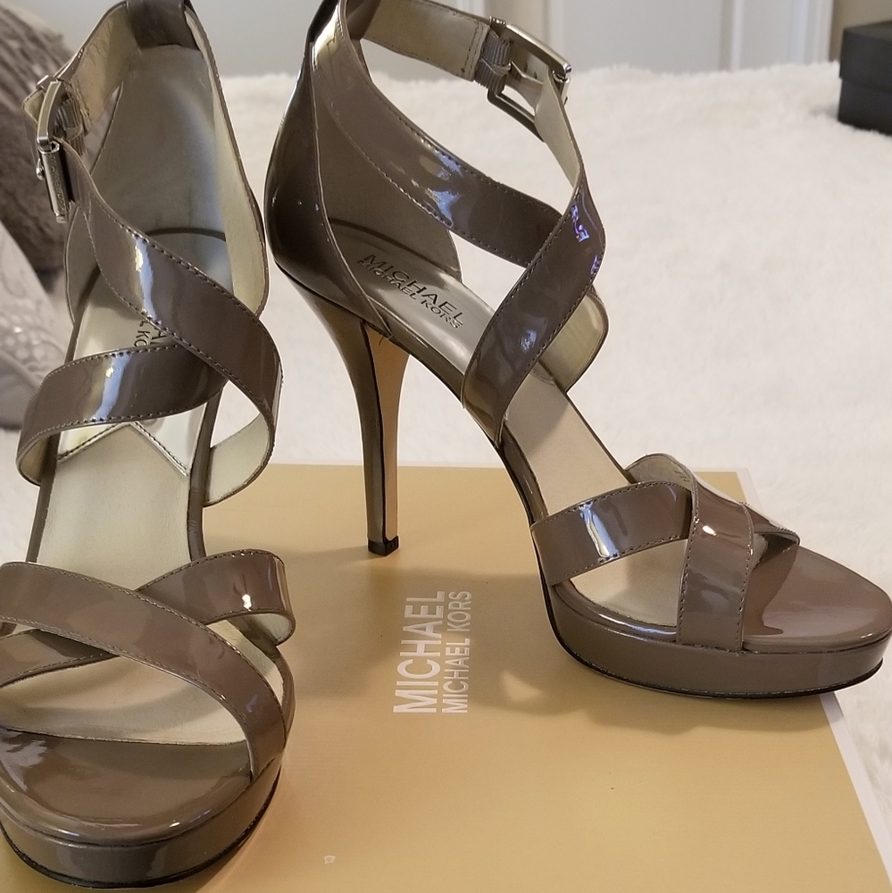 Michael Kors Strappy Taupe Heels